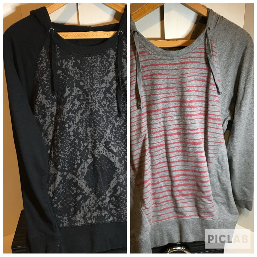 TWO! DKNY Lightweight Graphic Print Hoodies